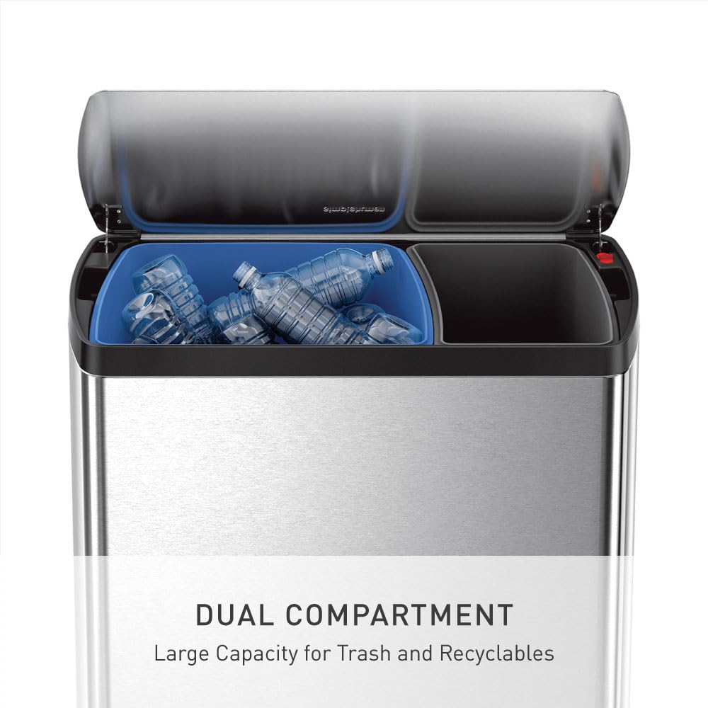 Amazon.com: simplehuman Rectangular Dual Compartment Recycling